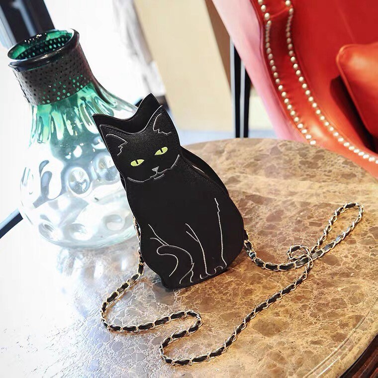 EXCLUSIVE: BLACK CAT Leather Crossbody Bag/ Leather Phone - Etsy