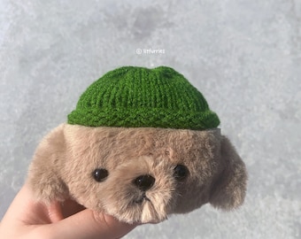 Funda para AirPods con diseño de perro de peluche marrón - Funda suave y adorable hecha a mano para AirPods de primera, segunda, tercera, cuarta, quinta generación, Pro, Pro 2 y Pro 3.