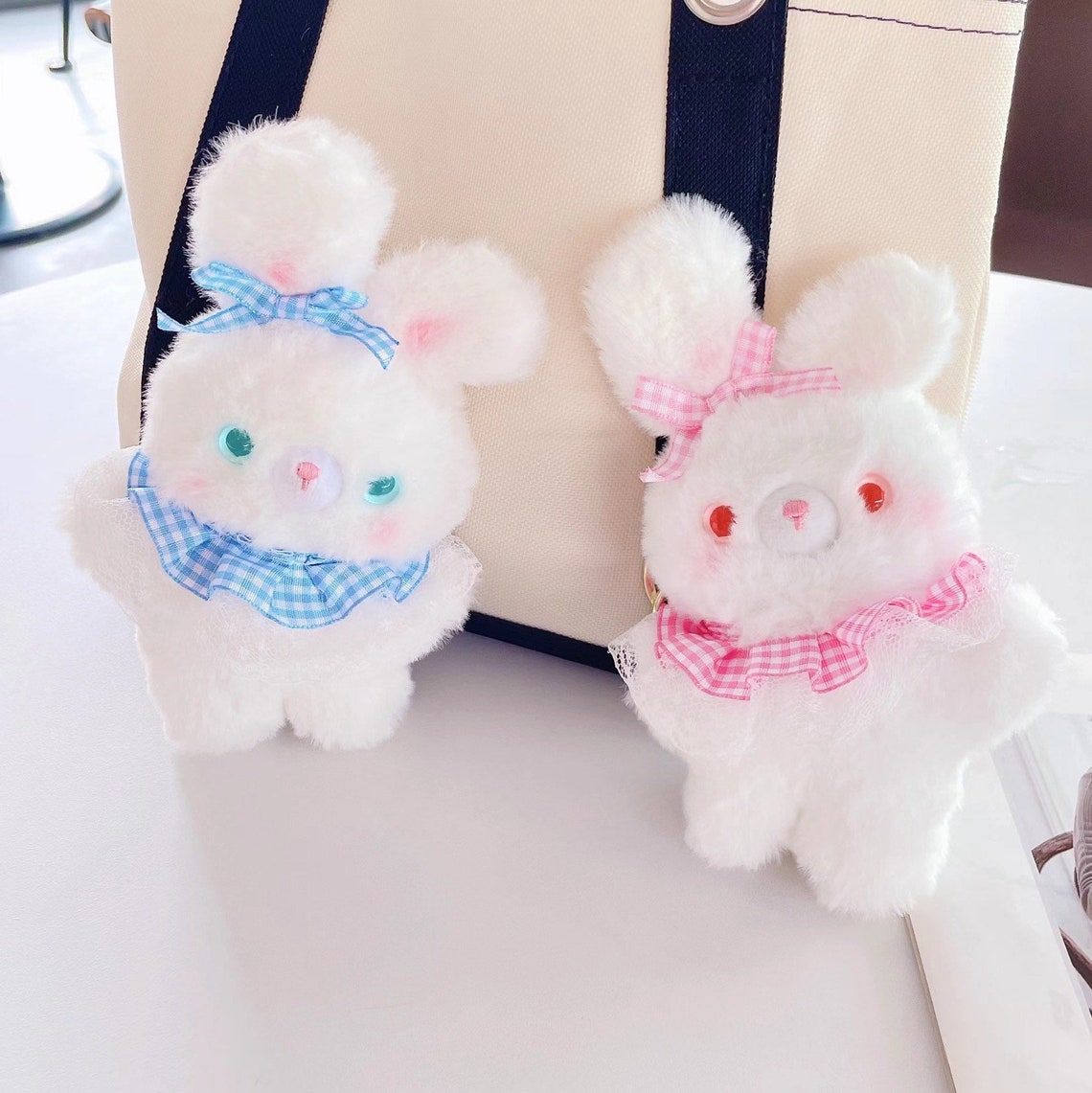 RABBIT Plushie Keychain/ Plush Bunny/ Stuffed Animals Etsy