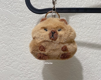 Plüsch Capybara Schlüsselanhänger - Kawaii Handgemachter Taschenanhänger, Fuzzy Accessoires