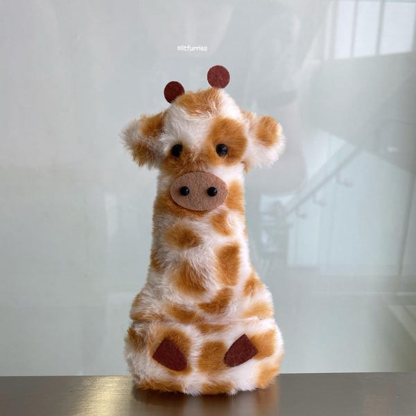 Etui GIRAFFE AirPods – Kawaii, ręcznie robione, puszyste etui do AirPods Gen 1, 2, 3, 4, 5, Pro, Pro 2, Pro 3