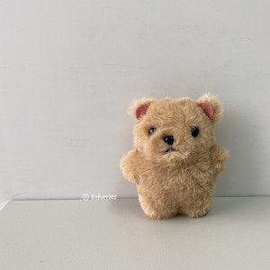 GRIZZLY BEAR Keychain | Plush Keychain | Handmade Keychain | Gift for Her | Bear Keychain | Bag Charm | Purse Accessories