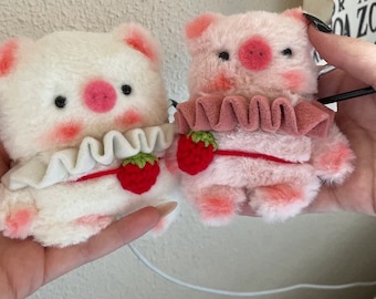 CHUBBY PIGGY AirPods Case - Kawaii Handmade Fluffy Cover for AirPods Gen 1, 2, 3, 4, Pro, Pro 2, Pro 3