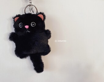 黒猫のぬいぐるみキーホルダー、ぬいぐるみバッグチャーム、ぬいぐるみ