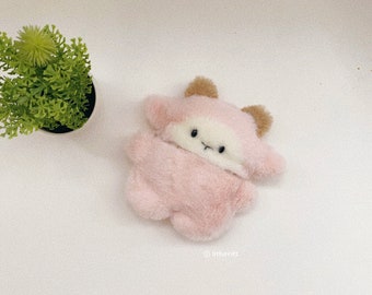 PINK SHEEP AirPods Case - Kawaii Handmade Fluffy Cover for AirPods Gen 1, 2, 3, 4, Pro, Pro 2, Pro 3