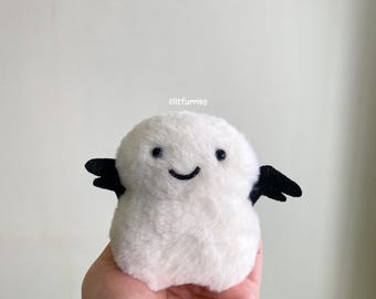 GIGGLE GHOST Mascota de pompón de bolsillo, amigo peludo de bolsillo, amigos peludos