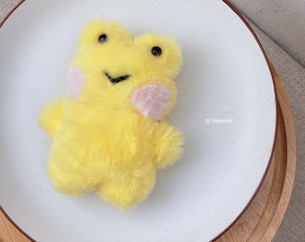 Zitronenfrosch-AirPods-Hülle – Kawaii, handgefertigte, flauschige Hülle für AirPods der 1., 2., 3., 4., 5. Generation, Pro, Pro 2 und Pro 3
