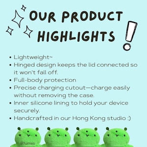 GREENIE ALIEN AirPods Case - Kawaii Handmade Fluffy Cover for AirPods Gen 1, 2, 3, 4, 5, Pro, Pro 2, Pro 3 image 13