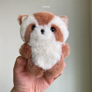 RACCOON Pocket Pom Pom, Pocket Worry Plush, Sensory Travel Pal, Anxiety Comfort, Separation Companion, Emotional Support Pal
