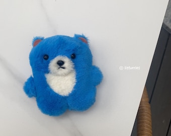 BLUE BEAR AirPods Case - Kawaii Handmade Fluffy Cover for AirPods Gen 1, 2, 3, 4, 5, Pro, Pro 2, Pro 3