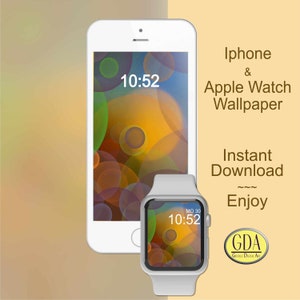 Apple Watch Wallpaper, Bunte Kreise, Hintergrund Smartphone, Uhren Gesicht, Digital Phone Hintergrund,