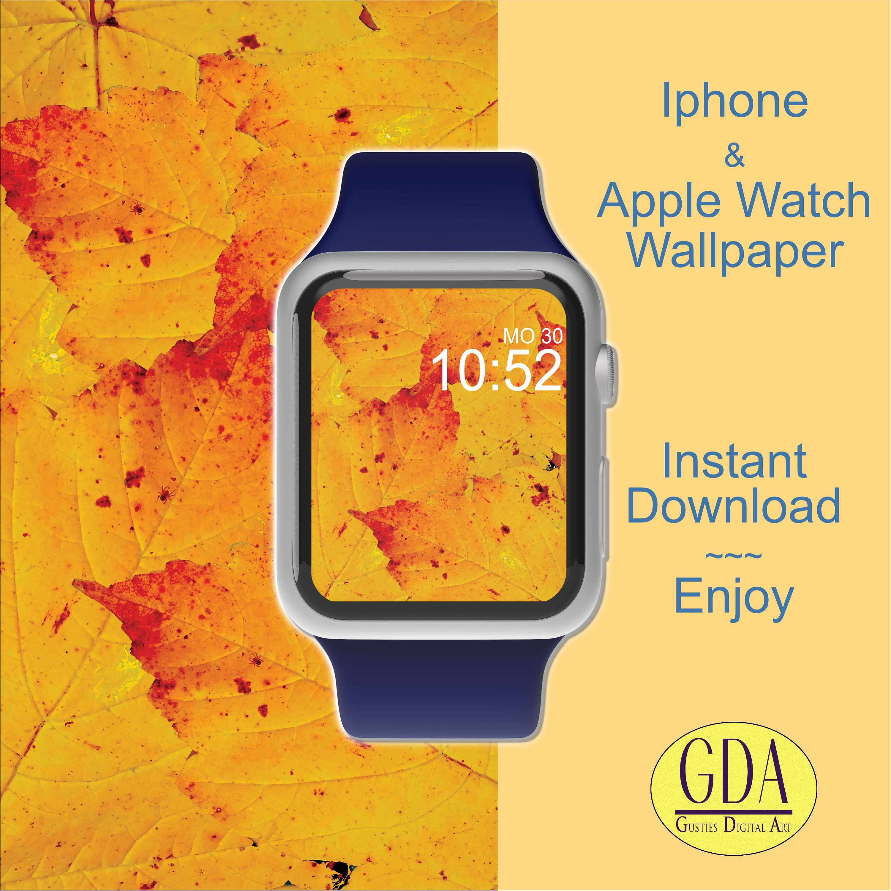 Apple Watch Wallpaper, Fall Leaves, Background, Smart Watch Face