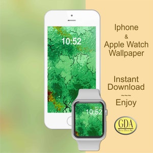 Smartwatch Face Green marble pattern structure for men