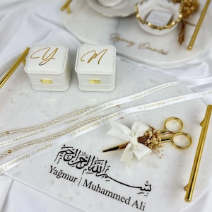 Tray Engagement tray Acrylic glass Mocha tray söz nisan Ring tray
