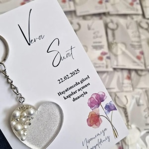 Hochzeit für Gastgeschenke, Epoxy Geschenk für Gäste, Herz Schlüsselbund, Hochzeitsgeschenke, Hochzeit Schlüsselbund Gastgeschenke, Verlobungsgeschenk, Schlüsselanhänger Geschenke