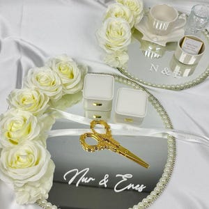 Tray Engagement tray Acrylic glass Mocha tray söz nisan Ring tray
