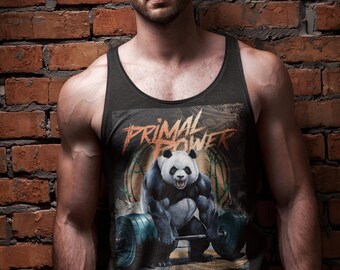 Panda Deadlift Gym Vest – Muscular Panda Workout Tank Top