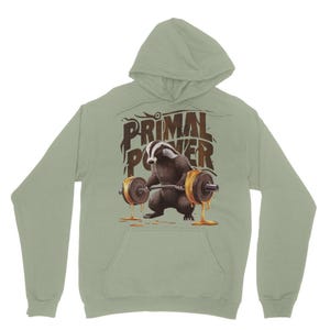 Fearless One Classic Adult Hoodie Honey Badger Barbell Row  Fierce Honey Badger motivational Gym Humour Honey Badger Fitness