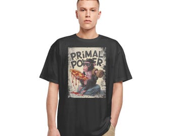 Chillin' Monkey Pizza Gym Oversized T-Shirt