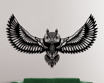 Multilayer Geometric shape owl, Laser cut file, SVG Ai EPS Dxf laser cut wall art, cut template vector file, laser cut wall decor, cricut
