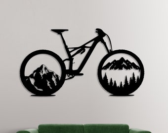 Mountain Bike Cut File: Vector Wall Art (Digital Download)