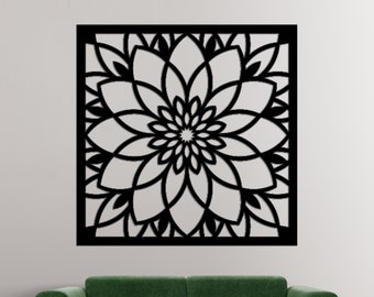 Mandala Panels Wall Decor SVG,Wall Decor Png,Glowforge files, large geometric mandala pattern panel, Laser and Plasma Cutting File CDR