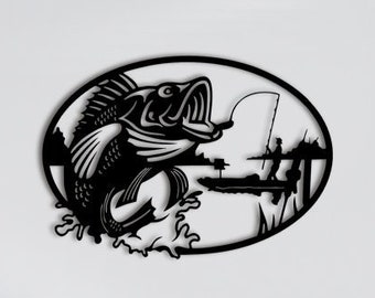 Gone Fishing DXF: Scaled Fish Wall Art File (Digital Download)