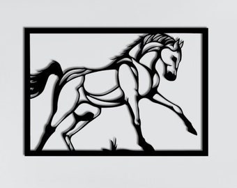 Horse Svg Cut File, Animal dxf files, Plasma Cut File, Wall Art Dxf, Laser Cut Files, Silhouettes dxf file, Horse Cut File