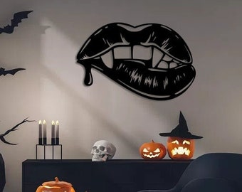 Vampire Lips SVG: Dripping Gothic Halloween Design (Cricut, Silhouette)