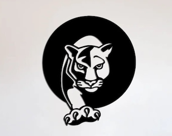 Florida international university panther- Panther face (head). Cut files for Cricut. Clip Art silhouette ( svg, pdf, ai, dxf, png).