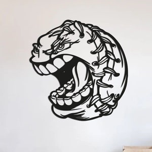 Cartoon honkbal gezicht illustraties SVG-DXF-PNG-Ai, Cricut, honkbal clipart, honkbal gesneden bestand, instant download kunst aan de muur, CNC lasersnijden
