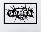 Wall Panel Gamer Svg Wall Decor Game Cnc files DXF, CDR, SVG, dxf,pdf files for cnc, laser cut files, vector filesi,Wall Metal Art Panel