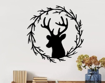 Deer Head,Christmas deer vector files, for laser cut, cnc, digital files, dxf, ai, svg, pdf, cut file