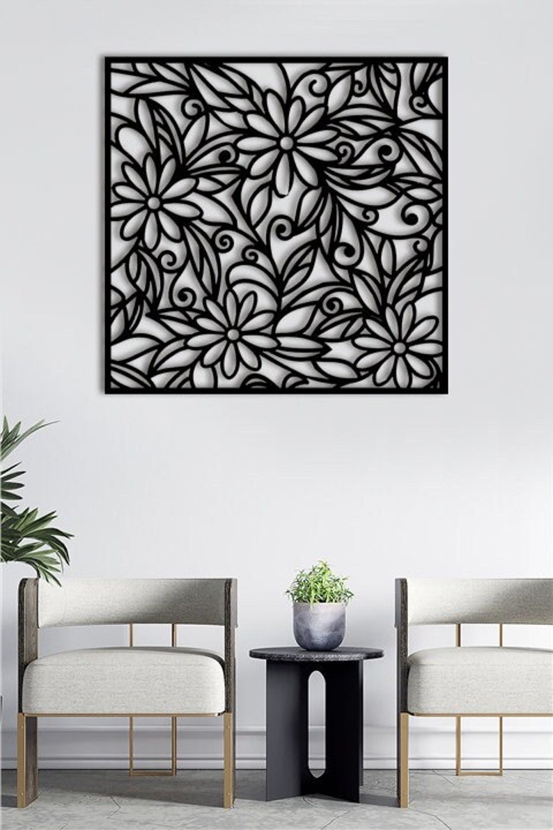 Flowers Wall Art, Flowers Wall Decor, Flowers Svg, Flower Wall Art Svg