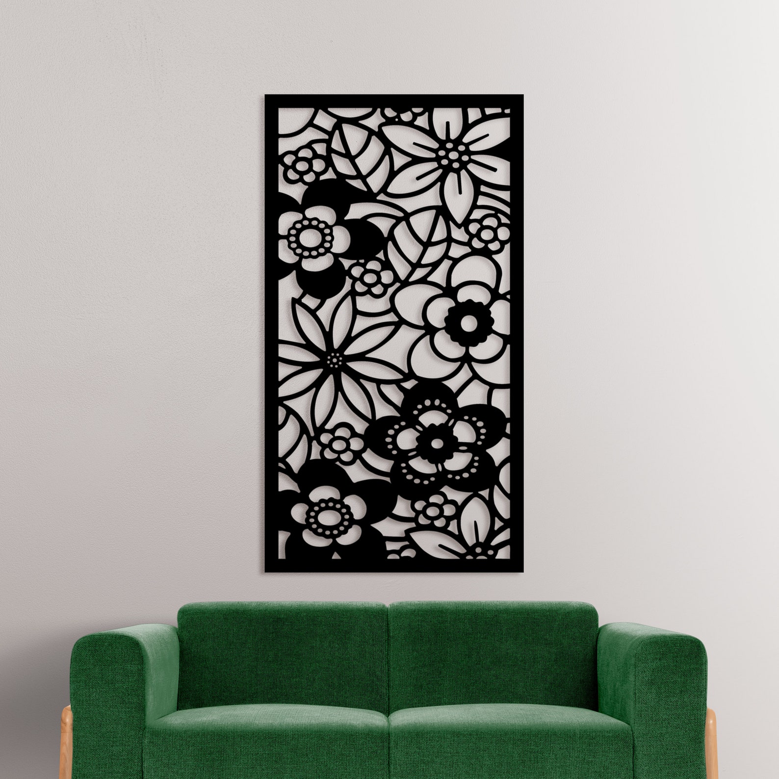 Floral Metal Wall Panel: CNC Laser Cut Design (digital Download) - Etsy