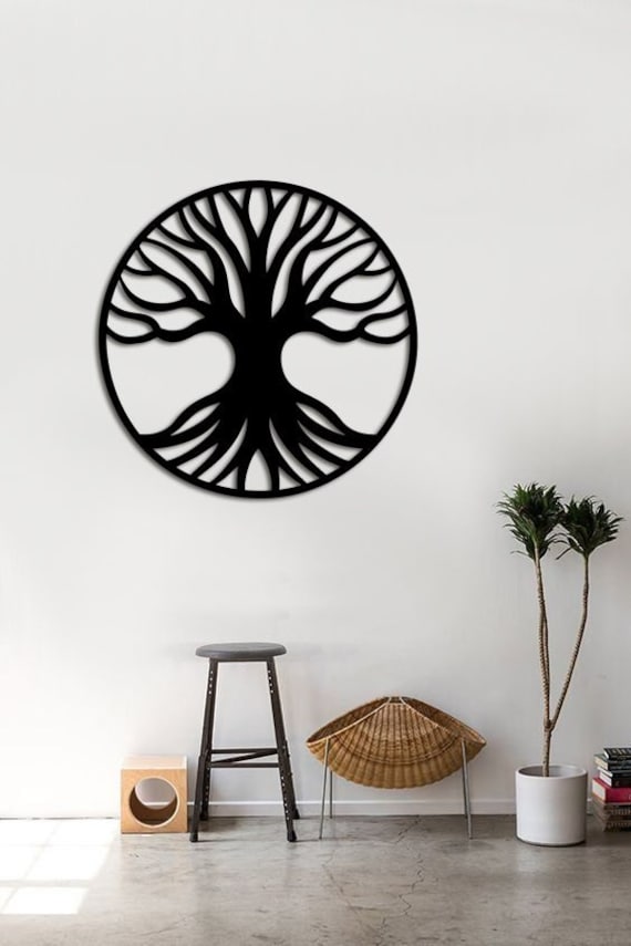 The Tree Of Life Symbol Svg Instant Dark Silhouette Instant - Etsy