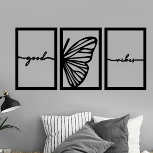 Pieces Wanddekor Good Vibes Schmetterling DXF-SVG-CDR-Ai-Pdf