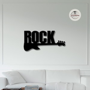 Rock Guitar DXF File for Laser and Plasma Cutting, Electric Guitar Wall Art, CNC Ready Music Decor Digital Download