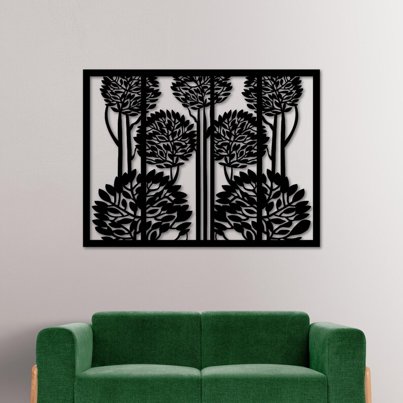 Geometric Trees Wall Panel DXF - Laser Cut CNC File (digital Download ...