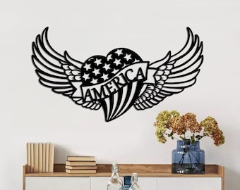 American Flag Heart SVG Instant Download / Vinyl & Craft Cutting File, Die Cut, Template, Clip Art Digital Download