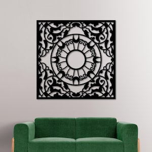Mandala Flower Laser Cut Design | SVG and DXF for Wall Decor | Home Art Projects