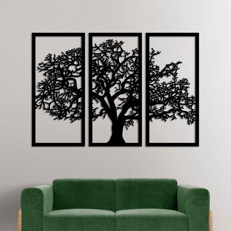 Tree Panels, Wall Panels, Room Decor, Tree Patterns, Laser, CNC, Plasma ...