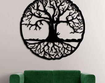 The Tree of Life Symbol Svg, dxf files for cnc, tree laser cut, dxf for plasma,tree of life logo, tree of life vector,tree of life sticker