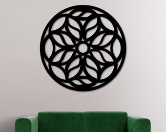 Geometric Mandala Laser Cut SVG | Multi-layered Home Decor | Glowforge Ready