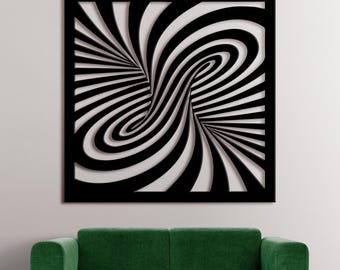 3D Spiral Wall Decor: Laser Cut File (Digital Download)