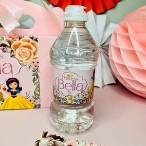 Personalised Bottle Labels | Rose Princess | Personalised Party Favours | Party Accessories