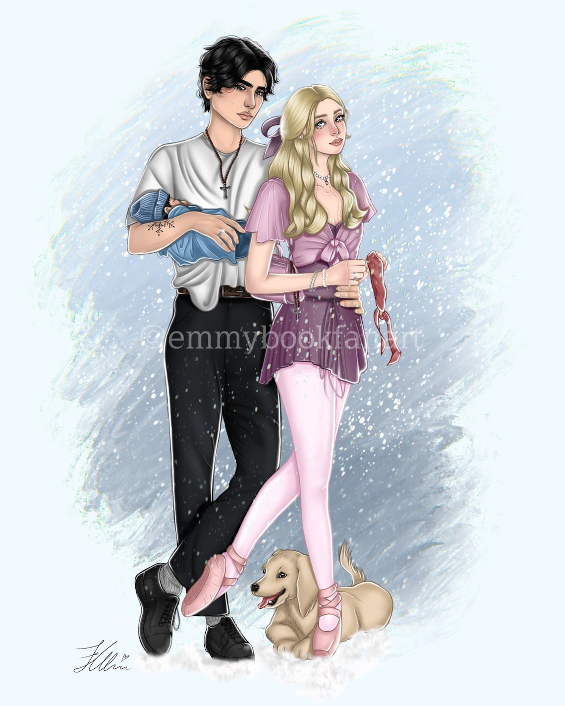 Damon Torrance and Winter Ashby and Baby / Devils Night / Etsy