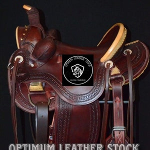 Wade Style Tree A Fork Premium Leather Ranch Roping Western Work Horse Saddle & Tack With Bucking Rolls Attached, Seat Size 10" to 18".