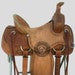 Western Leather Barrel Racing Pleasure Trail Cheval Selle Avec Set