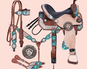 Set sella Western in pelle per cavalli lavorata a mano e tutte le Set sella Western in pelle per cavalli lavorata a mano e tutte le